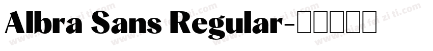 Albra Sans Regular字体转换